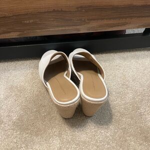 Elegant White Wedge Sandals